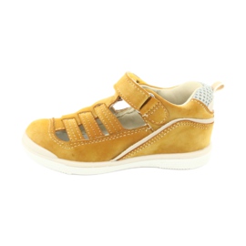 Sandali con velcro da ragazzo American Club GC12/20, di colore giallo 2