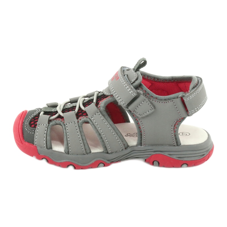 American Club Sandali inserto in pelle rosso grigio xd06/20 2