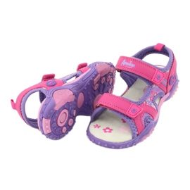 Sandali da bambina American Club HL17 / 19 viola 3