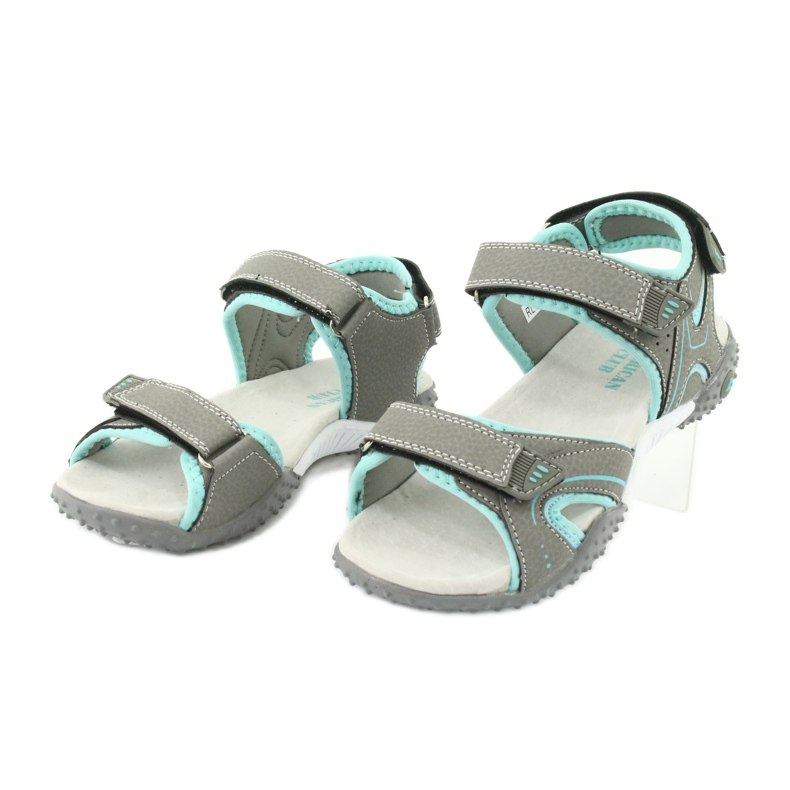 American Club Sandali sportivi Grandi inserto in pelle RL26/20 grigio 2