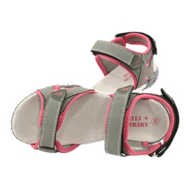 American Club Sandali Sports Insericatore in pelle RL26/20 Grigio/corallo 4