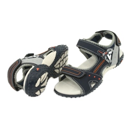 Sandals Sports Sports Leather Insert American Club RL19/19 Navy/Grey arancia 3