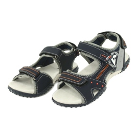 Sandals Sports Sports Leather Insert American Club RL19/19 Navy/Grey arancia 2