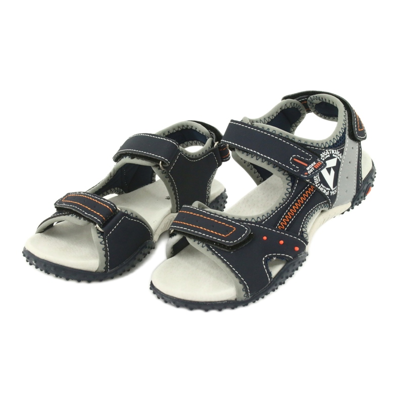 Sandals Sports Sports Leather Insert American Club RL19/19 Navy/Grey arancia 2