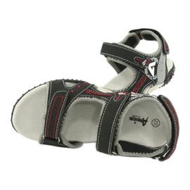 Sandali sportivi da bambino American Club RL19/19, colore nero/grigio 4