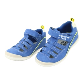 American Club Boys sandals in pelle inserisci gc12/20 blu 2
