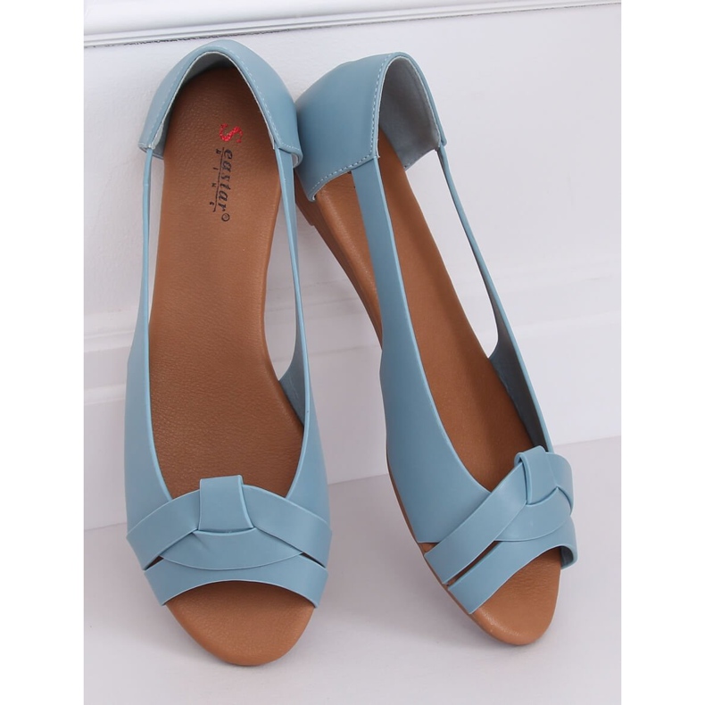 Ballerine ritagliate blu CC221P Blu 2