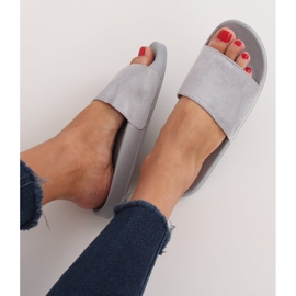 Pantofole grigie semplici CK98 Grey marrone 1