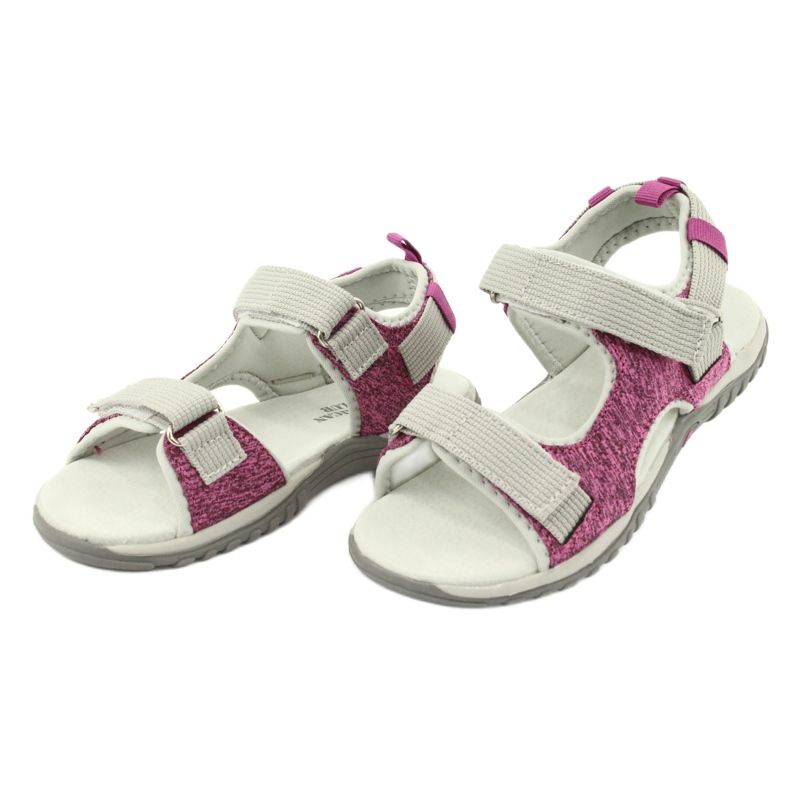 American Club Sandali per ragazze con inserto in pelle RL25/20 rosa/grigio 2