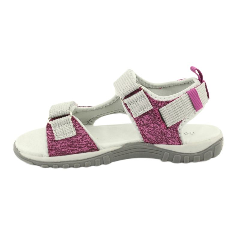 American Club Sandali per ragazze con inserto in pelle RL25/20 rosa/grigio 1