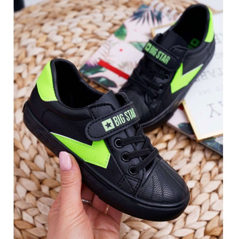 Scarpe Bambini Sneakers Big Star Con Velcro Nero FF374121 2