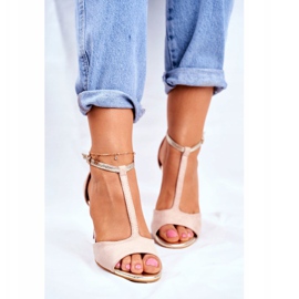 S.Barski Sandali Donna Con Tacco Alto Beige 280-58 Move On Me 2