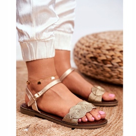 S.Barski Sandali Donna Piatto Oro Barski Humanity d'oro 1