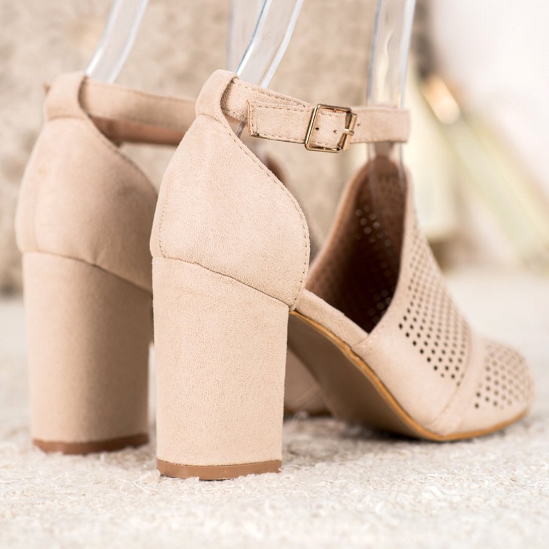 Small Swan Eleganti sandali traforati beige 2