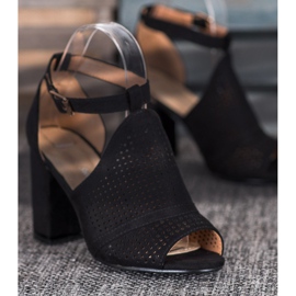 Small Swan Eleganti sandali traforati nero 2