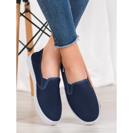 SHELOVET Sneakers Slip-on Sulla Piattaforma blu 2