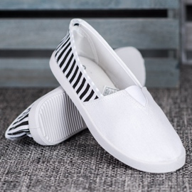 SHELOVET Slipons Bianchi Con Righe bianco 1