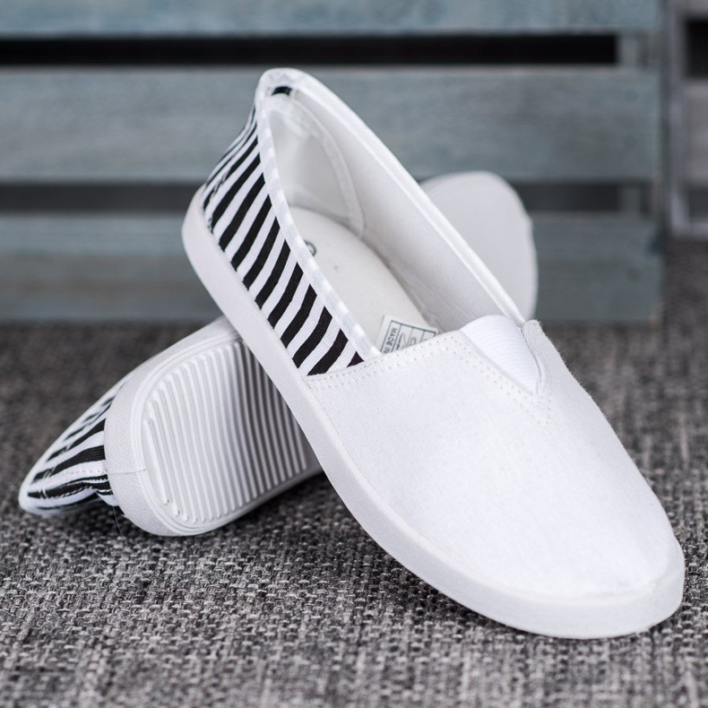 SHELOVET Slipons Bianchi Con Righe bianca 1