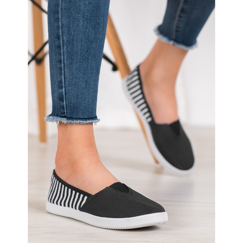 SHELOVET Slip neri con cinturini nero 2