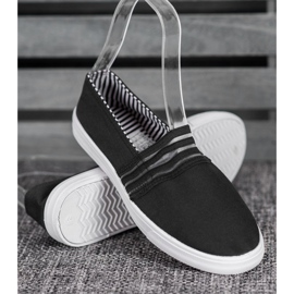 SHELOVET Comode scarpe da ginnastica slip-on nero 2