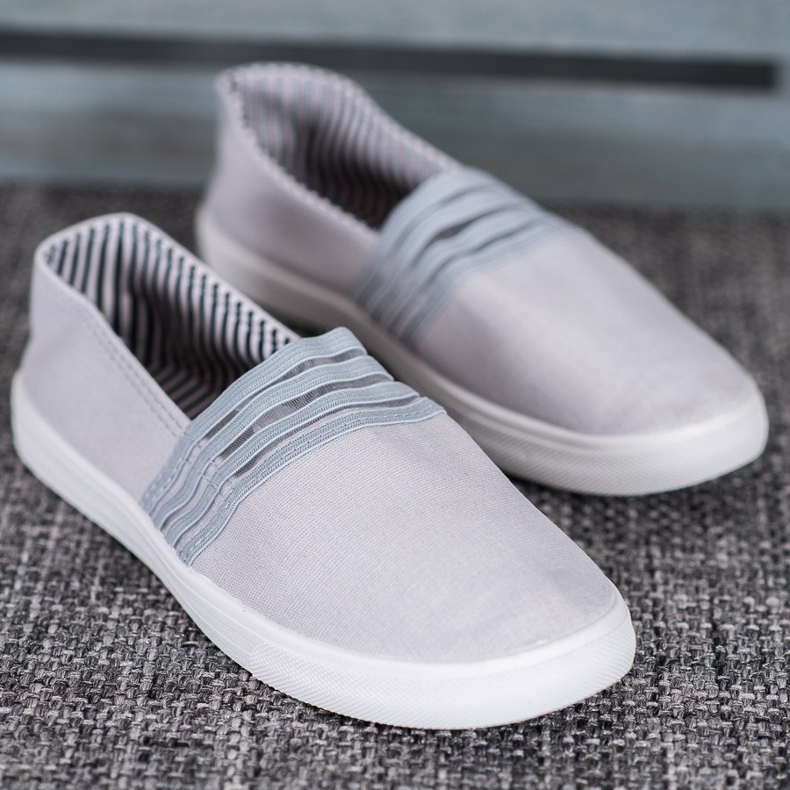 SHELOVET Comode scarpe da ginnastica slip-on grigio 2
