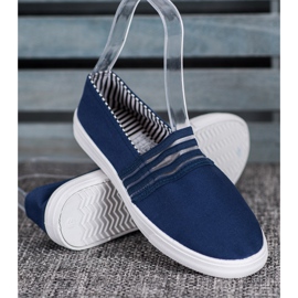 SHELOVET Comode scarpe da ginnastica slip-on blu 1