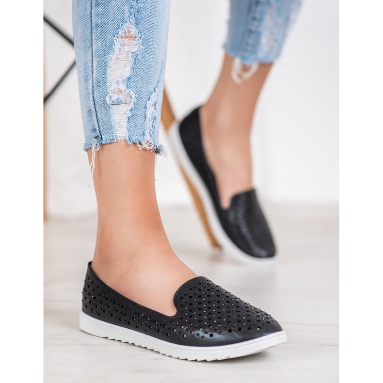 Renda Signori alla moda con i cristalli nero 2