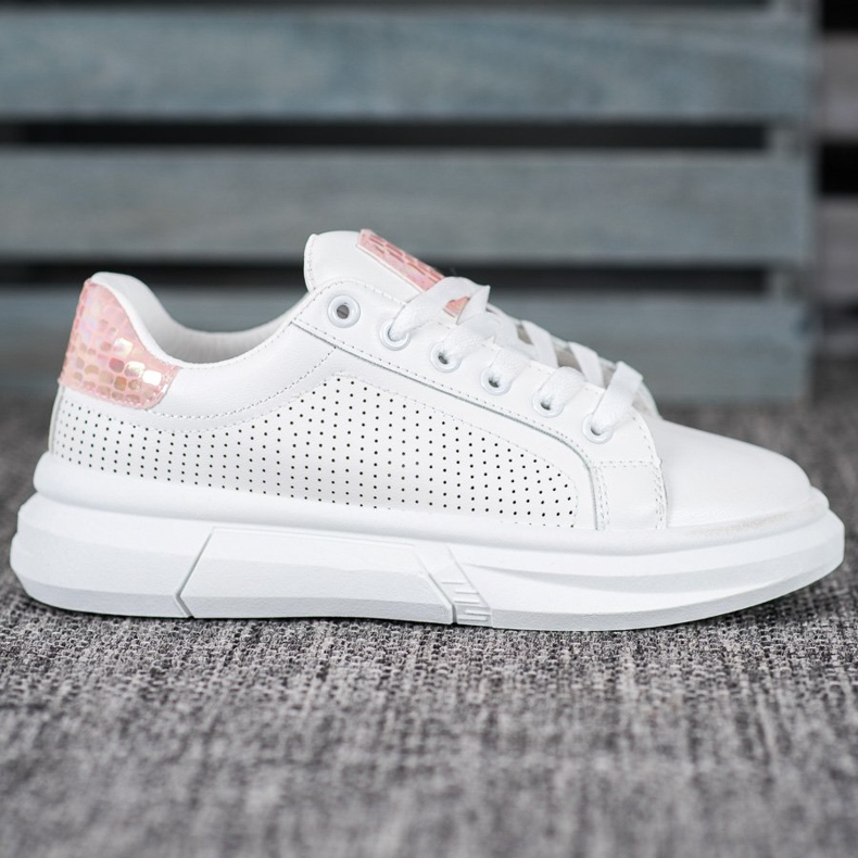 SHELOVET Scarpe sportive bianche bianco 1