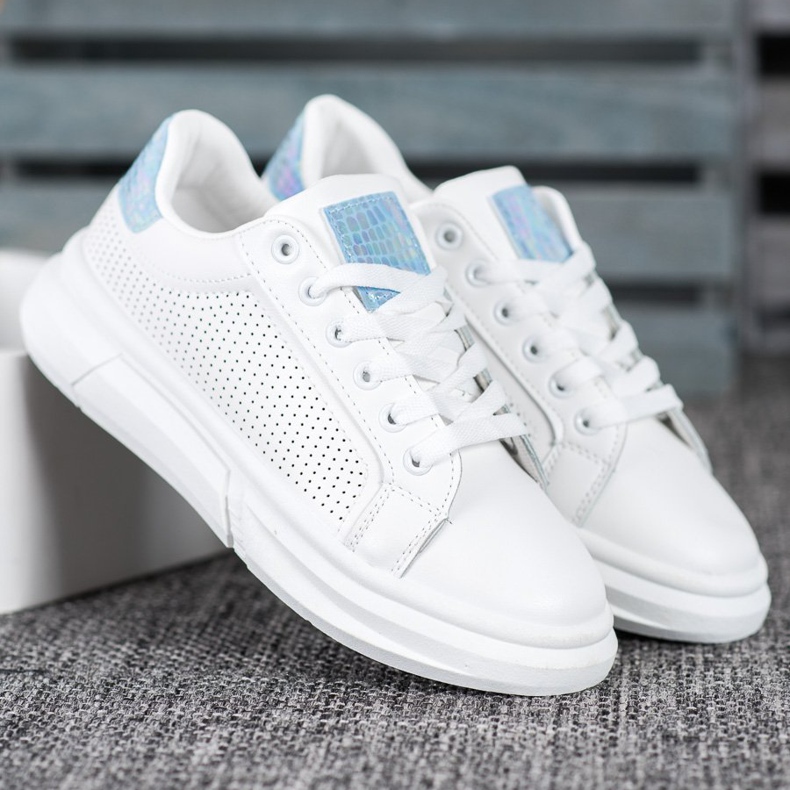 SHELOVET Scarpe sportive bianche bianco 1