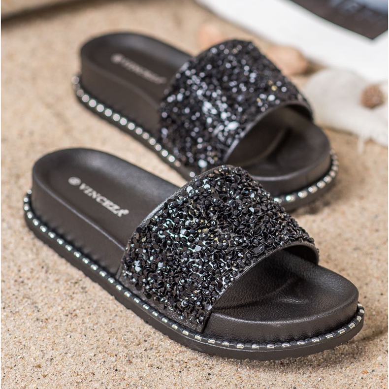 Ciabatte sulla piattaforma VINCEZA nero 1