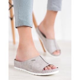 Comode pantofole glitterate VINCEZA grigio 1