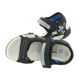 American Club Sandali Inserto in pelle HL21/20 Nero/Blu 4