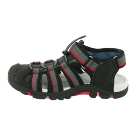 American Club Sandali da bambino con inserto in schiuma American DR01/20 nero/grigio 1