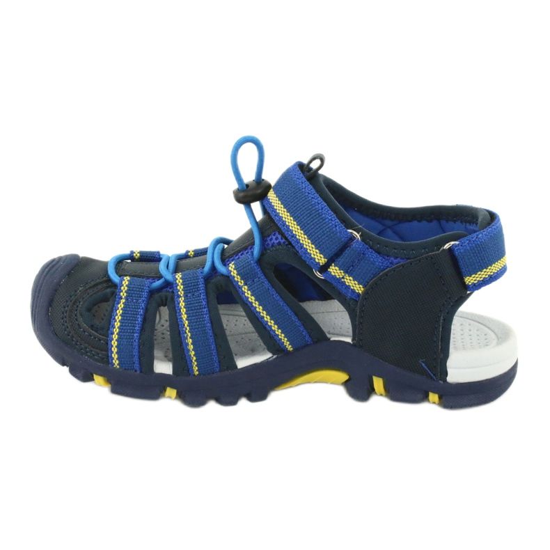 American Club Sandali da bambino con inserto in schiuma americana DR01/20 blu navy blu giallo 1