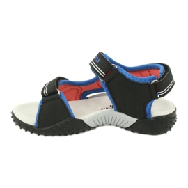 American Club Sandali americani con sottopiede in pelle HL20/20, colore nero/blu 1