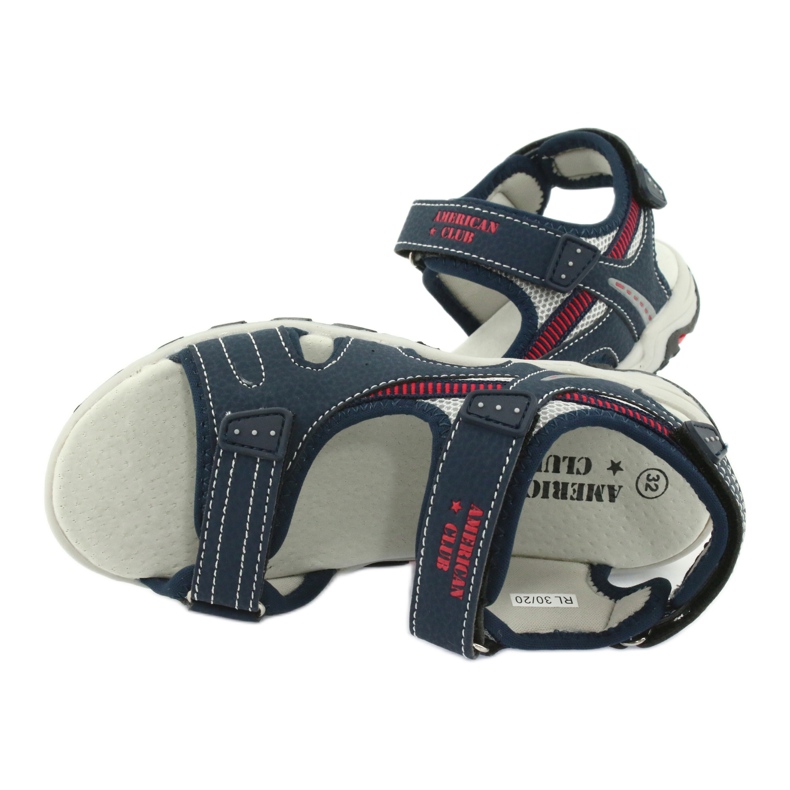 American Club Boys sandals in pelle inserto in pelle rl30/20 blu navy 4