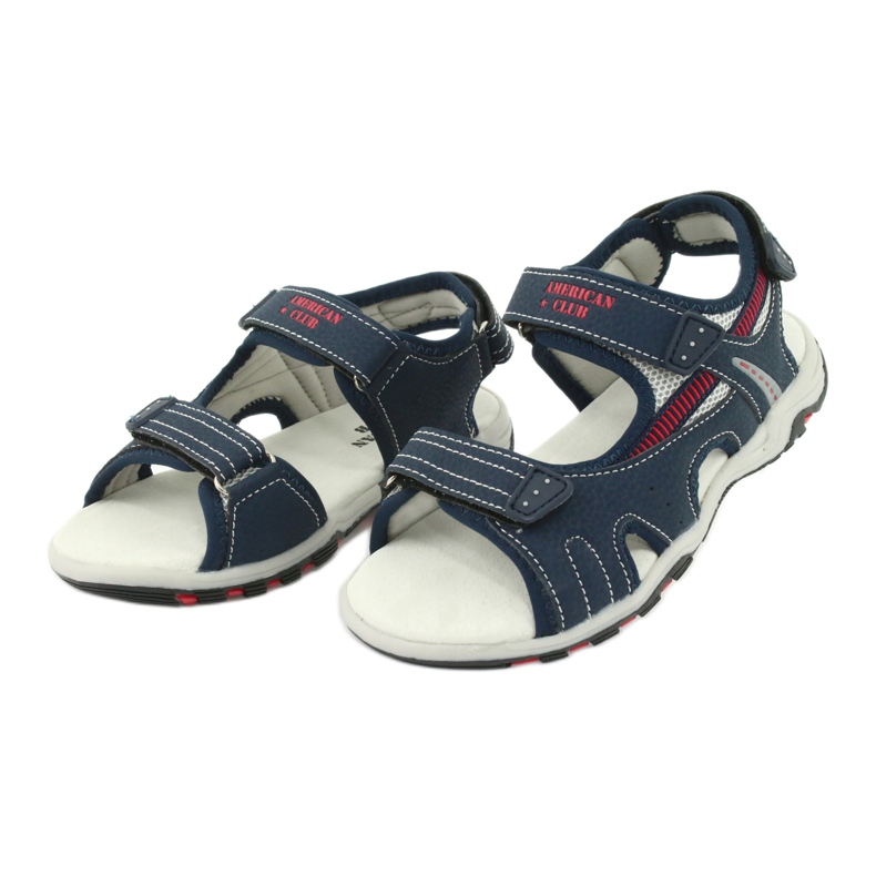 American Club Boys sandals in pelle inserto in pelle rl30/20 blu navy 2