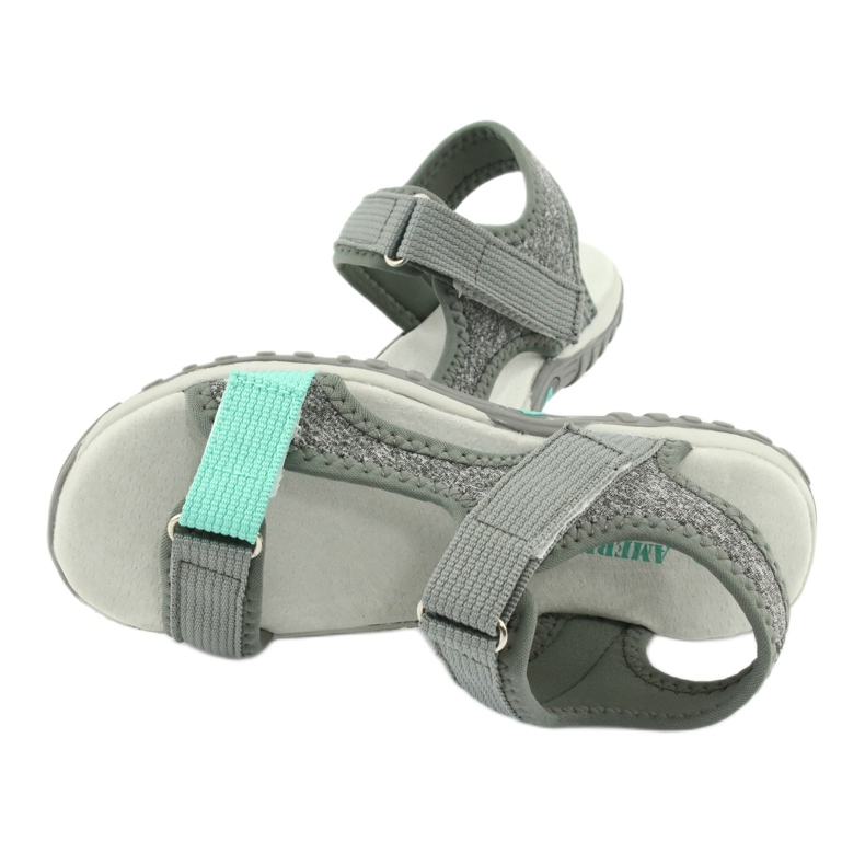 Sandali American Club RL24/20 grigi con inserto in pelle grigio 4