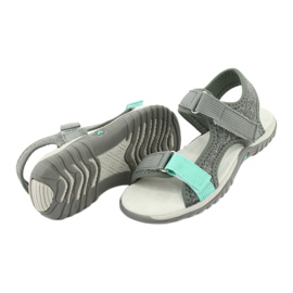 Sandali American Club RL24/20 grigi con inserto in pelle grigio 3