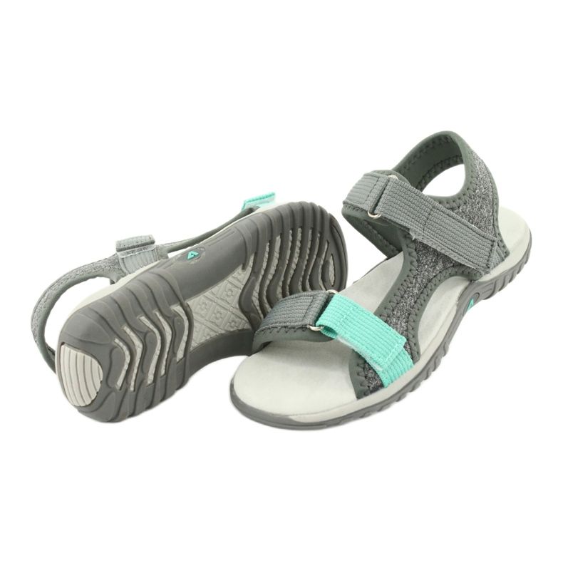 Sandali American Club RL24/20 grigi con inserto in pelle grigio 3