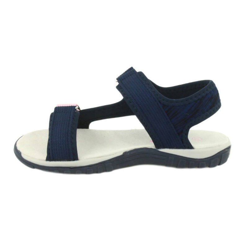 Sandali con inserto in pelle American Club RL24/20 blu navy rosa 1
