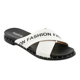 Pantofole bianche fashion 888-1 bianca 1