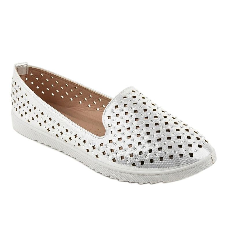 Sneakers blu traforate DY-08 grigio 1