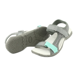 Sandali inserto in pelle American Club RL23/20 grigio verde 3