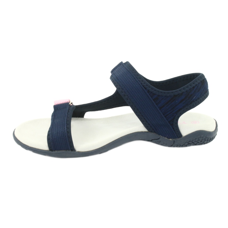 Sandali inserto in pelle American Club RL23/20 blu navy rosa 1