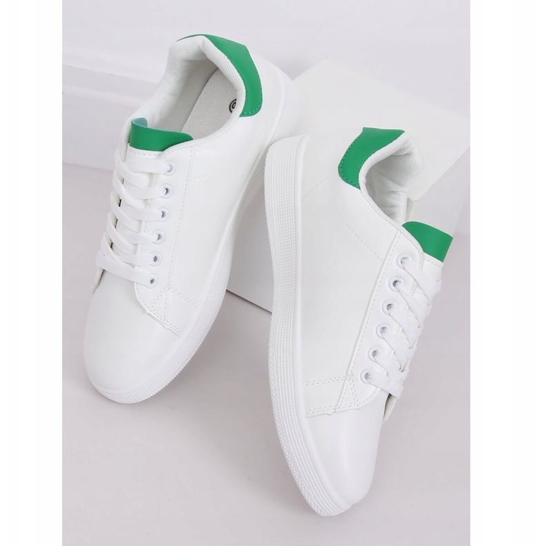 Sneakers da donna bianche e verdi LV101P Green bianco verde 1