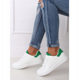 Sneakers da donna bianche e verdi LV101P Green bianca verde 2