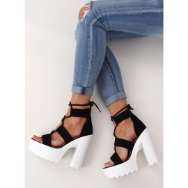 Sandali neri sulla piattaforma NS120 Black nero 1