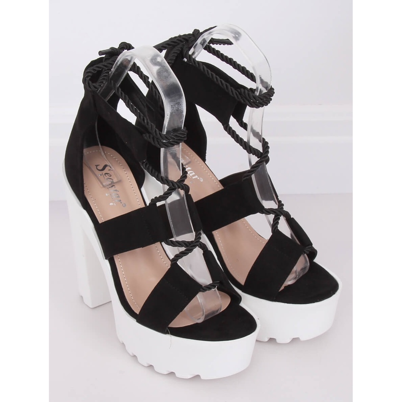 Sandali neri sulla piattaforma NS120 Black nero 2