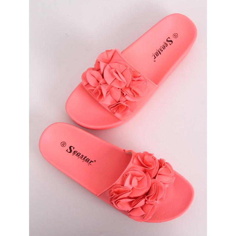 Coral CK148P Pantofole corallo su suola alta rosa 2